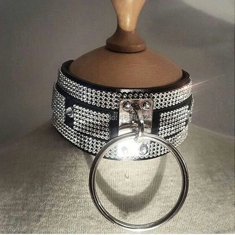 Роскошный стильный Фетиш кожаный чокер оверсайз Exagerate широкополосный большой O