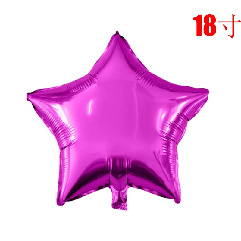 5pc five-pointed star aluminum foil balloon birthday party 18 inch large inflatable gift wedding | Дом и сад