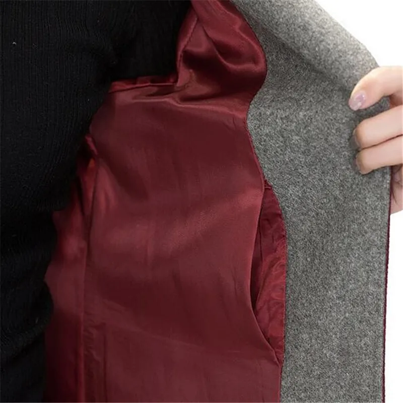 Новинка осенне-зимнее женское пальто куртка с капюшоном средней длины Модная