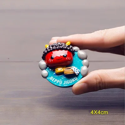 Наклейки на холодильник в японском стиле креативные маленькие и милые 3D стерео магнитные полимерные ручные наклейки на холодильник