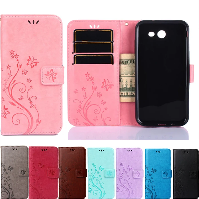 A3 A5 J1 J3 J5 J7 2015 2016 2017 кожаный чехол книжка с бабочкой бумажник для Samsung Galaxy S3 S4 S5 mini S6