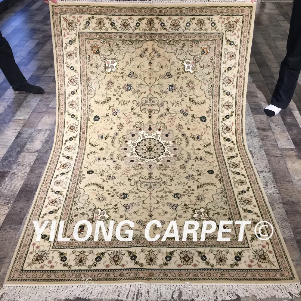 Yilong 4 'x 6' Китайский шерстяной шелковый ковер ручной работы в персидском стиле