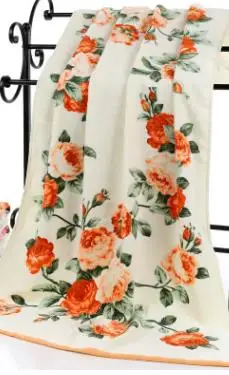 

Хлопковые банные полотенца 70*140 см с цветочным узором Serviette de Bain