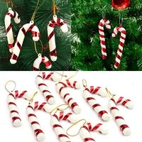 12pcslot new christmas candy cane xmas tree hanging ornaments home party decoration home decor christmas decorations for home
