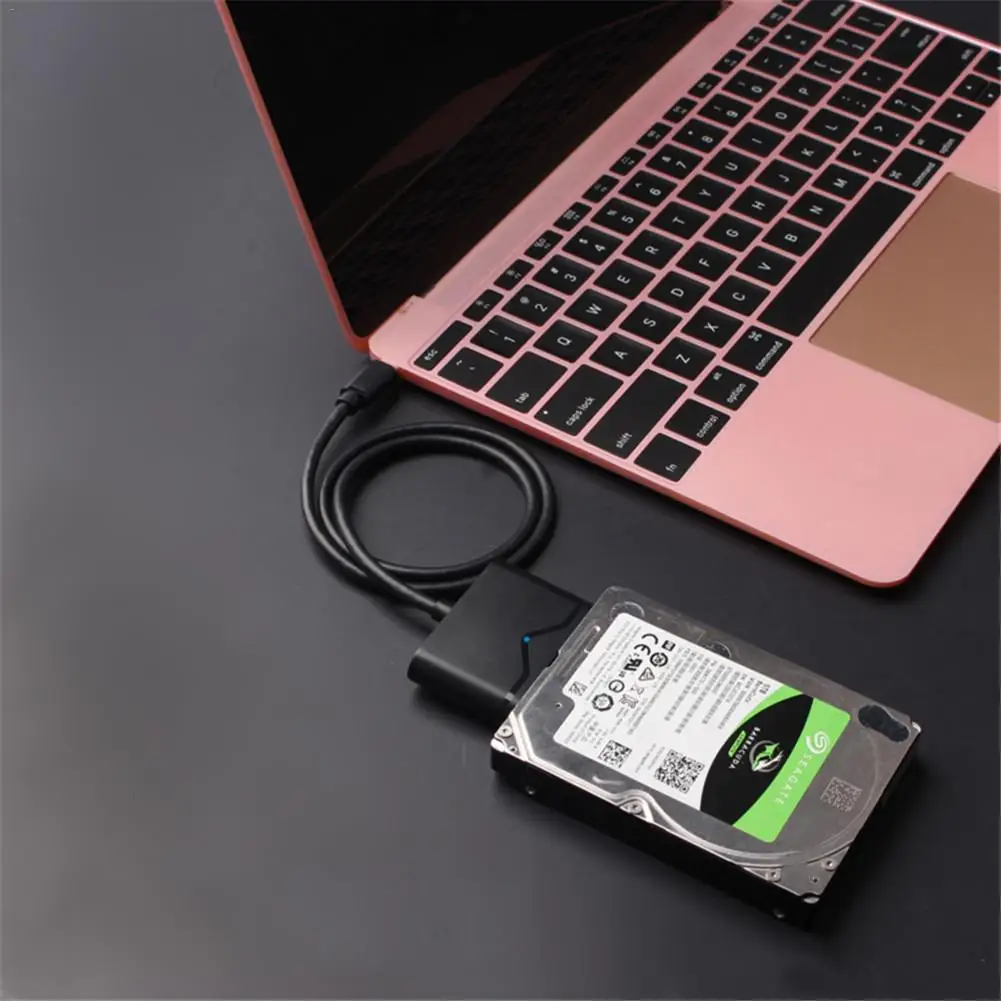 Адаптер для жесткого диска с USB Type C на 15 + 7pin SATA 3 0 2 5/3 5 дюйма адаптер 50 см 1