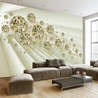 Современная креативная настенная 3D Фреска с металлическим шариком, настенная бумага для гостиной, спальни, фона для телевизора, настенное 3D украшение