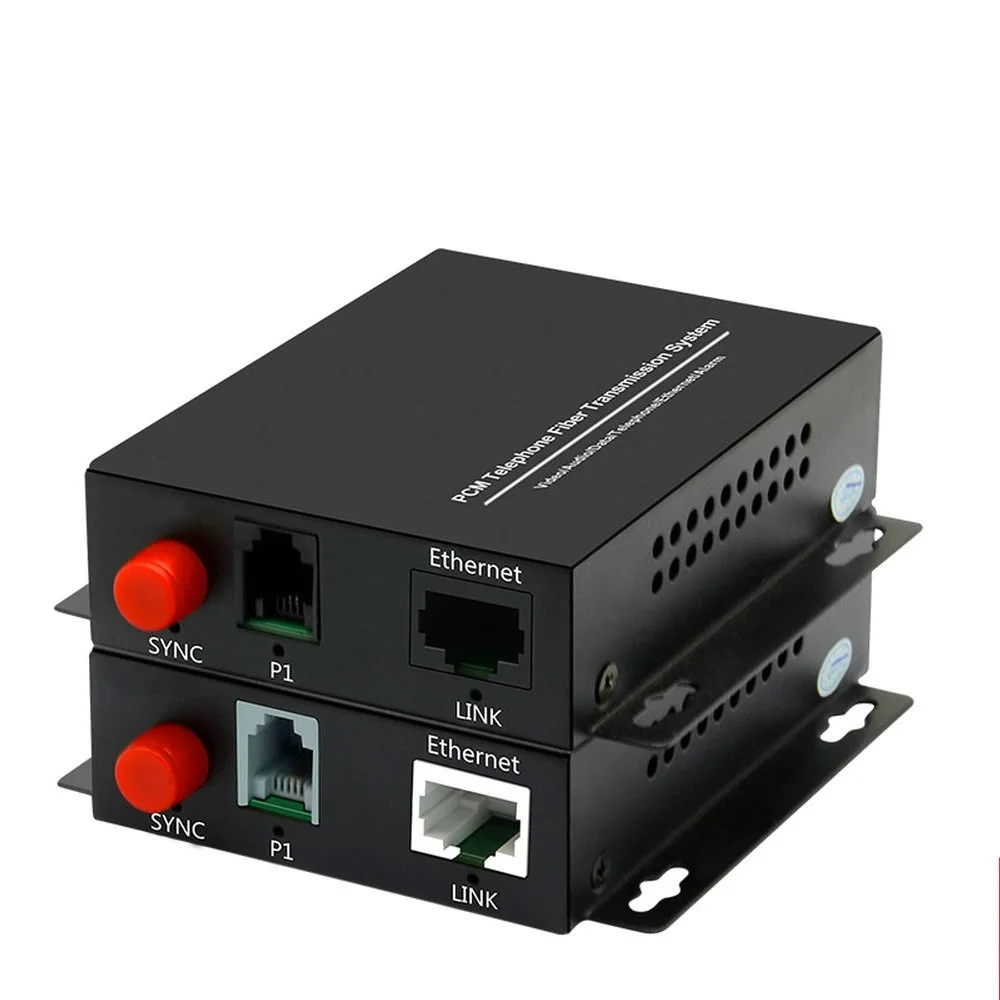 1 пара 1-канальный PCM волоконно-оптический мультиплексор расширитель с 100M Ethernet