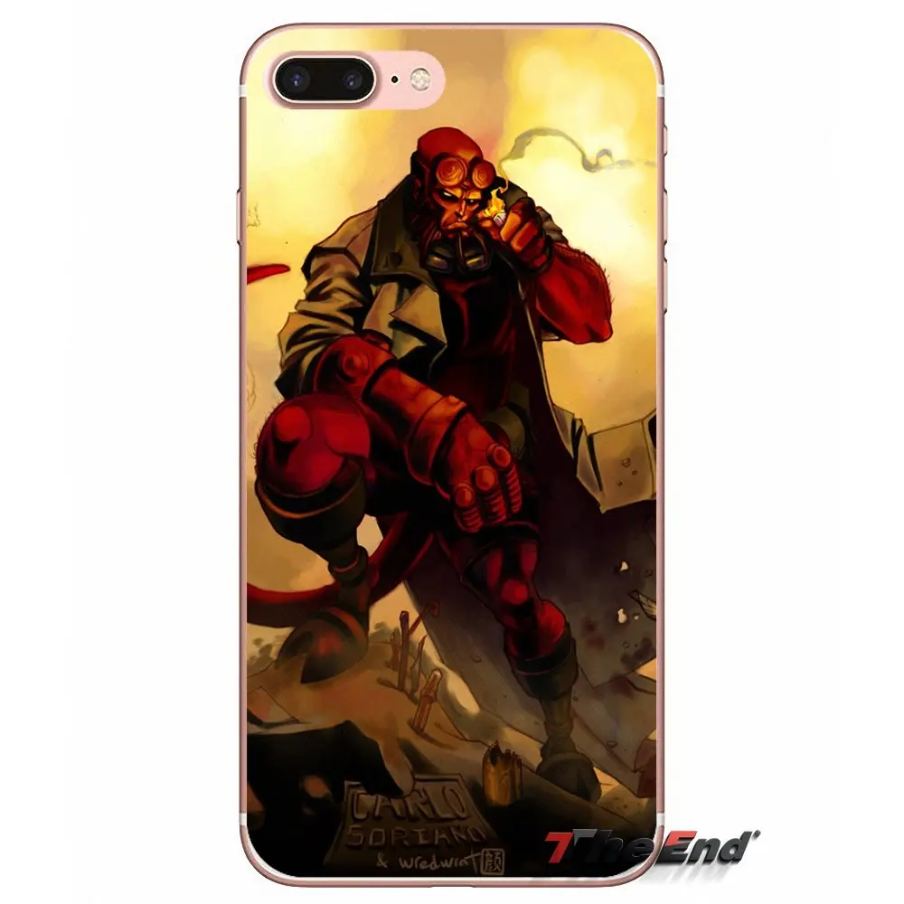 Мягкий чехол для iPhone X 4 4S 5 5S 5C SE 6 6S 7 8 Plus Samsung Galaxy J1 J3 J5 J7 A3 A5 2016 2017 Hellboy Hell Boy Comic