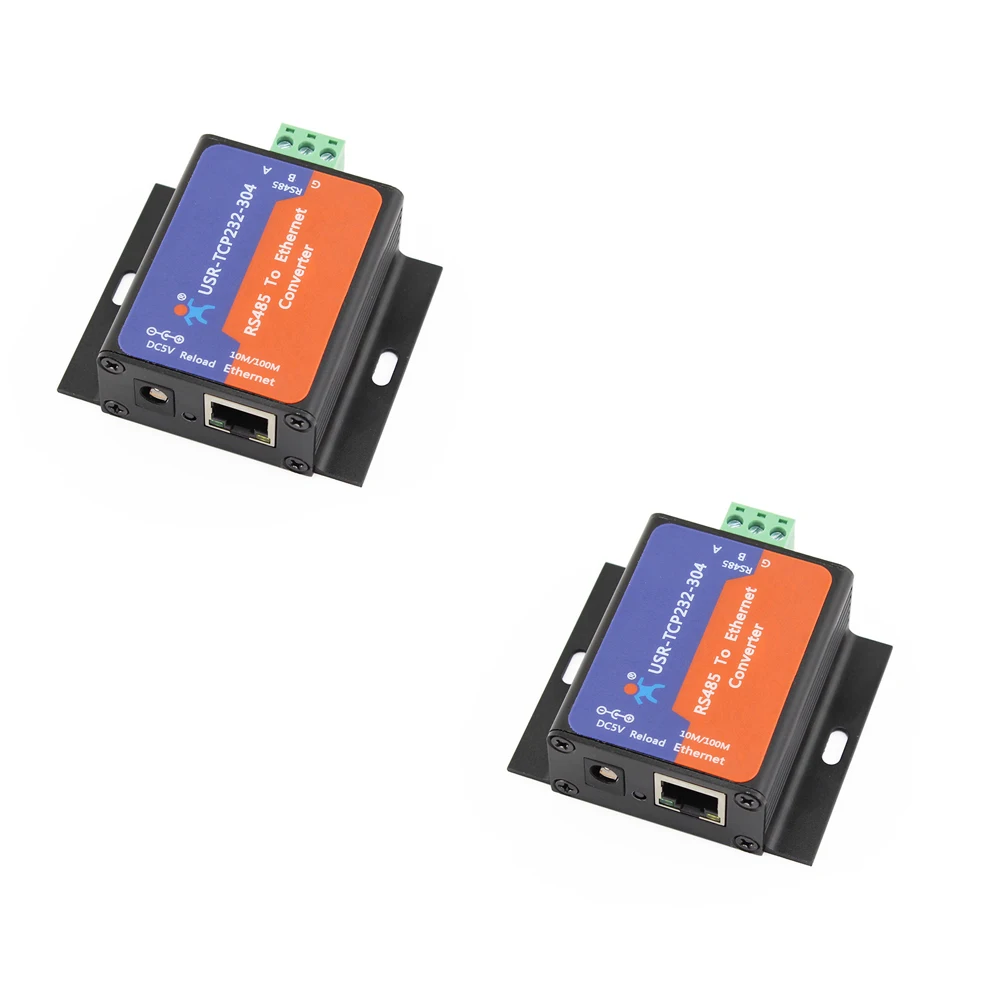 

Q14870-2 2 Pcs USR-TCP232-304 Serial RS485 to TCP/IP Ethernet Server Converter Module with Built-in Webpage DHCP/DNS Supported