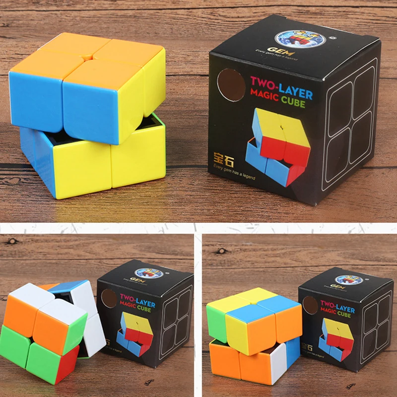 Shengshou GEM 2x2 Профессиональная скорость магический куб головоломка красочные