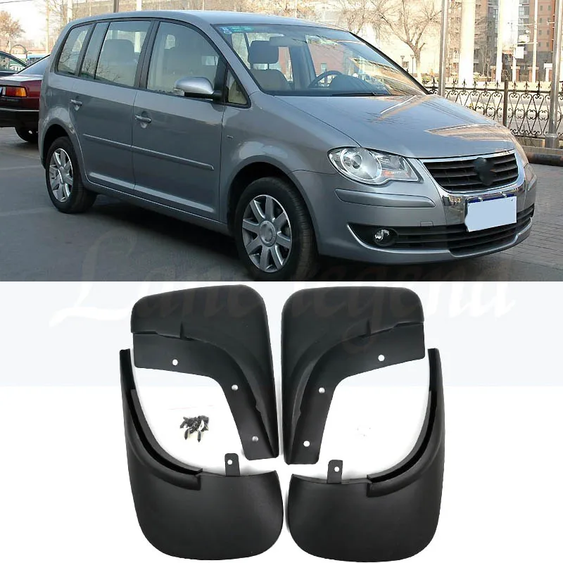 Спереди и сзади автомобиля Брызговики для VW Touran Tiguan Caddy 2004-2010 брызговики брызговик крыло брызговиков 2009 2008 2007 2006 2005