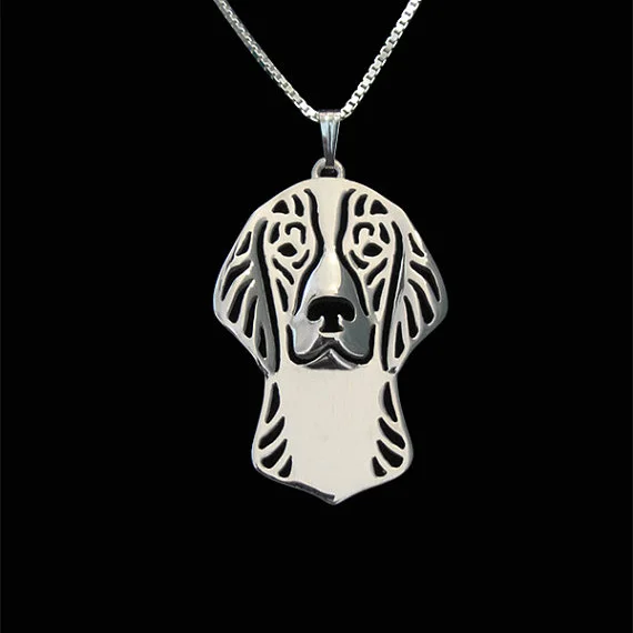 Вельш Спрингер спаниель ювелирные изделия-золотой и серебряный кулон ожерелье