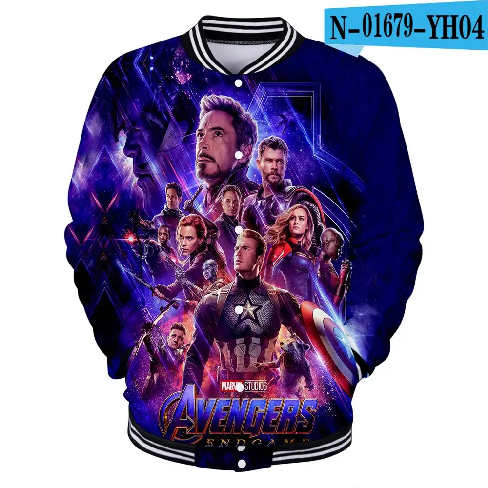 color at picture 3D Мстители Endgame Marvel Косплей бейсбольные куртки Толстовка Детские забавные толстовки Детская уличная хип поп одежда - Цвет: color at picture