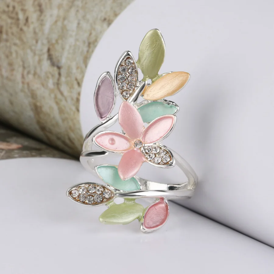 Новинка 2017 модные разноцветные эмалевые кольца для женщин обручальное кольцо с