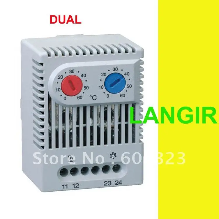 Small compact adjustable temperature controller Stego Cabinet dual thermostat connecting heater fan for cabinet ZR 011 | Инструменты