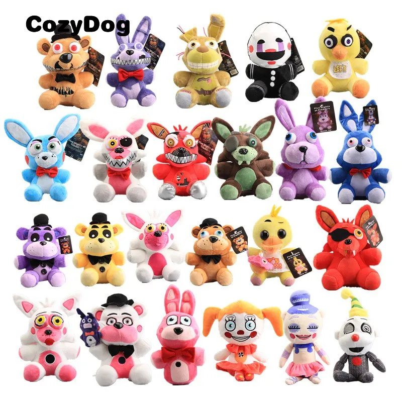 23 стиля Горячая игра ужасов пять ночей у Фредди FNAF плюшевые куклы мягкие игрушки Дети подарок 7-10"
