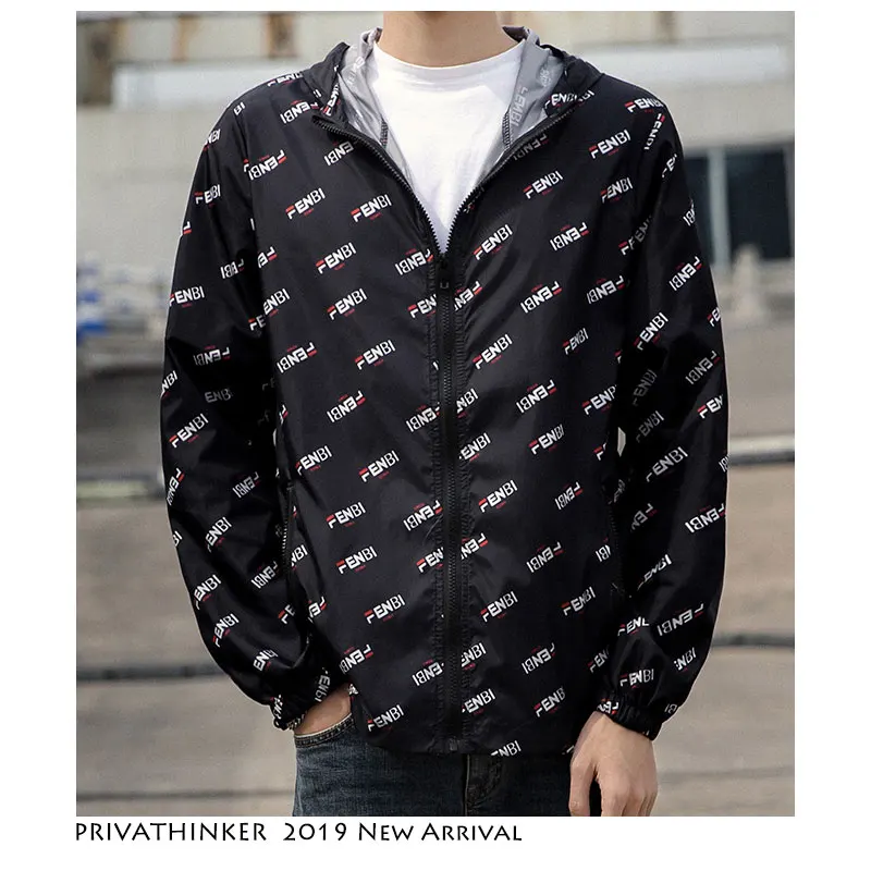 Privathinker 2019 Солнцезащитная мужская одежда уличная тонкая куртка летняя молния