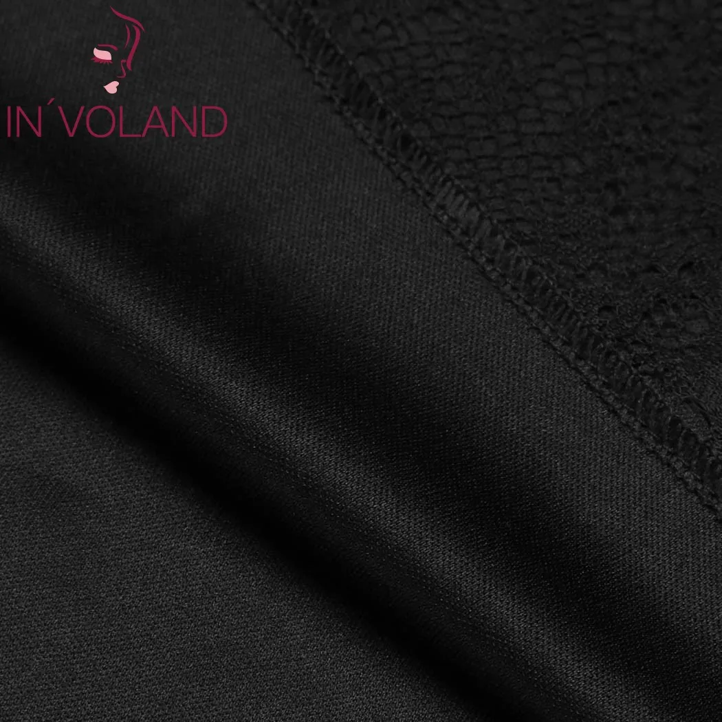 IN'VOLAND Женская юбка большого размера однотонная эластичная резинка на талии