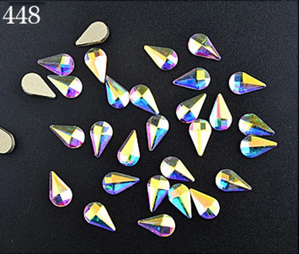 3d Стразы Блестящий сверкающие прозрачный арт для ногтей наклейки