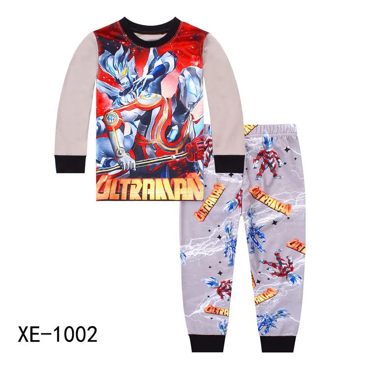 Оптовая продажа серый Ultraman пижамы наборы 2018 Детская Пижама с героями