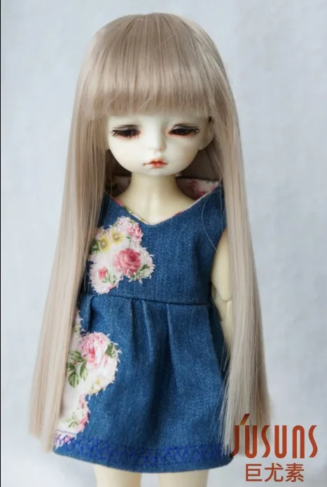 Brown 16 JD237 1/6 6-7 дюймов теплостойкость BJD куклы парики Полная Челка Длинные прямые парик YOSD куклы аксессуары - Цвет: Brown 16