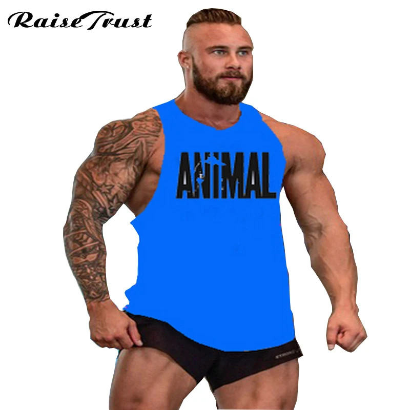 Майка мужская Спортивная брендовая одежда для бодибилдинга и фитнеса рубашка