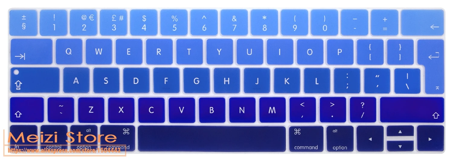 Европейская версия силиконовой клавиатуры для MacBook Pro 1" и Pro 15" // A1989/A1706/A1990/A1707 сенсорная панель