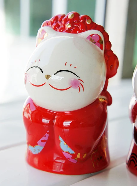 2 шт./компл. свадебные коробочки для конфет lucky cat керамические кошачьи Коты на