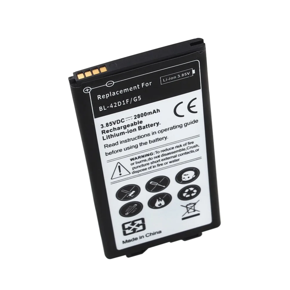 2 шт. Высокая емкость BL 42D1F 3.85VDC 2800mAh Замена литий ионная батарея для LG G5 Bateria + USB