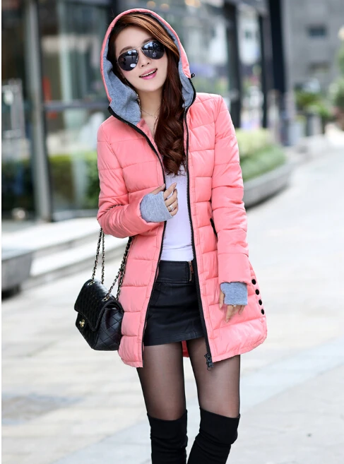wadded jacket female new women's winter down cotton slim parkas ladies coat plus size M L XL XXL 3XL | Женская одежда