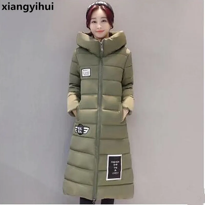 Women Winter Coat Jacket Warm Parkas plus size Overcoat High Quality Quilting down cotton long winter coat | Женская одежда