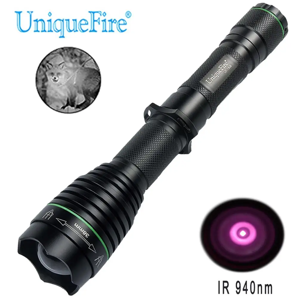 UniqueFire 1508 T38 IR 940nm 3 Вт инфракрасный светильник светодиодный вспышка Невидимый