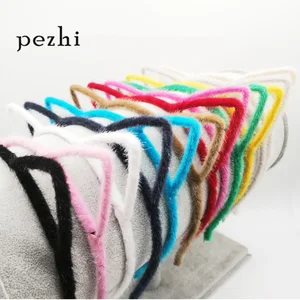 Повязка на голову детская осенне-зимняя, с кошачьими ушками