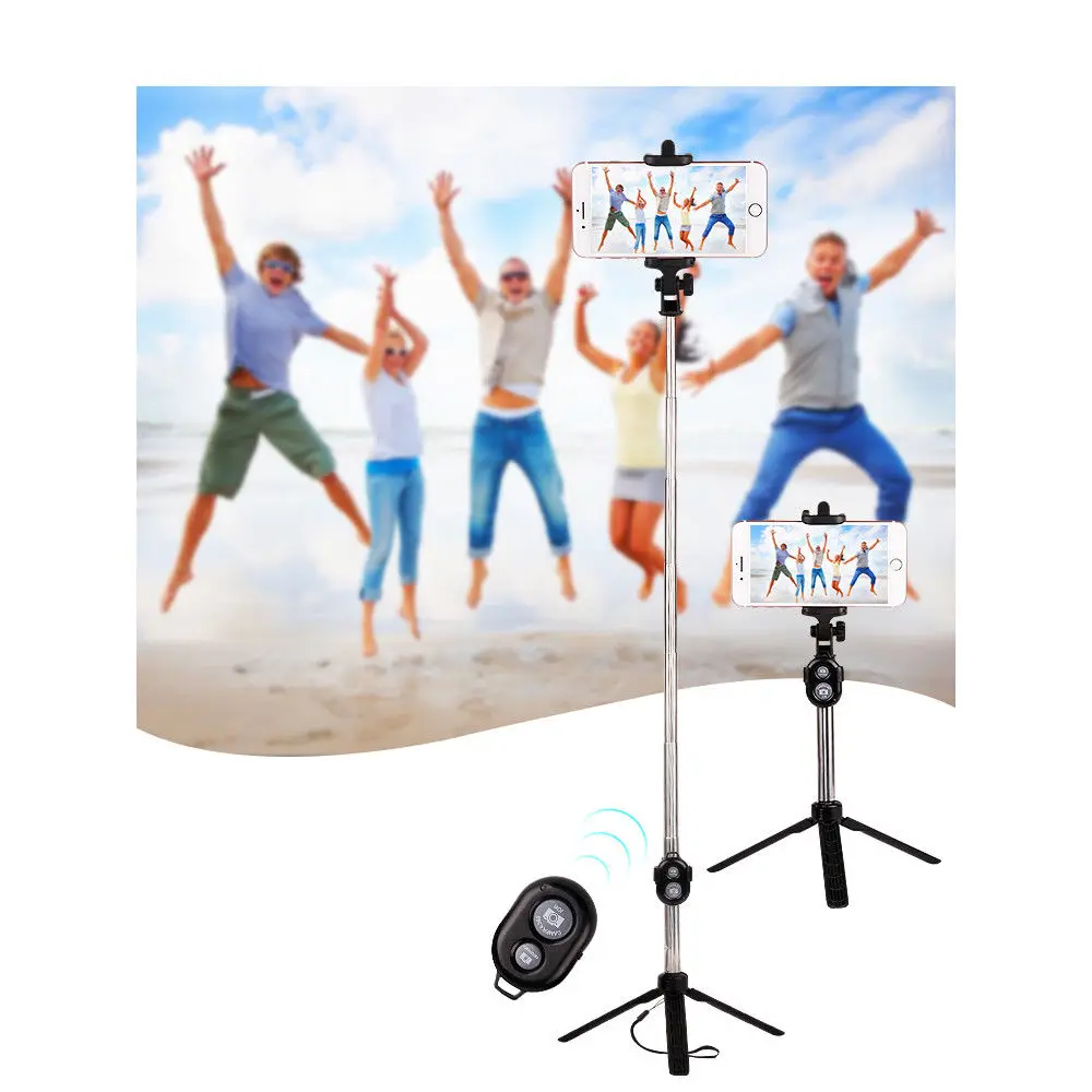 Складная селфи палка Bluetooth + штатив затвор Съемник Штатив для Xiaomi Android iPhone палки |
