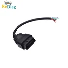 20 шт.лот OBD2 OBDII OBD 2 16-контактный Штекерный Удлинительный кабель автомобильный диагностический интерфейс разъем адаптер открытый кабель