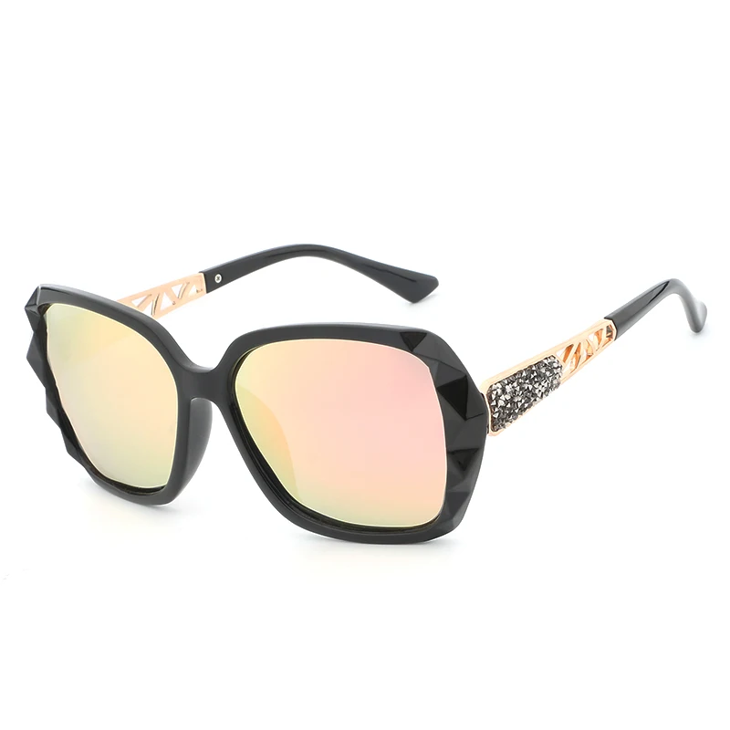 black pink HDCRAFTER модные роскошные женские Поляризованные Солнцезащитные очки женские солнцезащитные очки с коробкой - Цвет линз: black pink