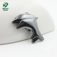 hot sale fashion hematite killer whale pendant accessories diy accessories hp1081