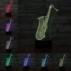 2019, саксофон, 3D лампа светодиодный ная лампа, ночсветильник, лампа, базовая пластина для детей, оформление праздничного магазина, бара