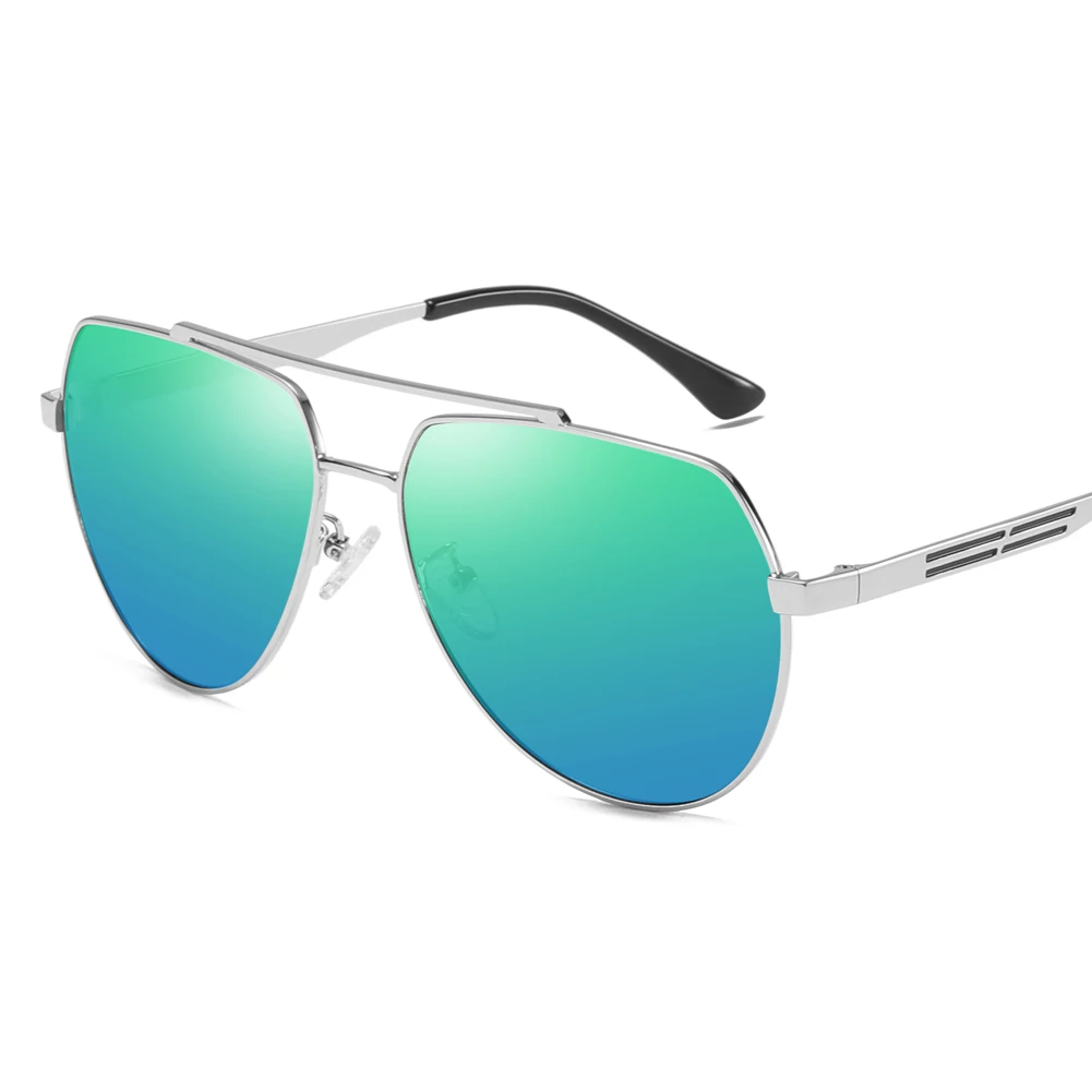 Фирменная Новинка Модные мужские солнцезащитные очки круглая металлическая