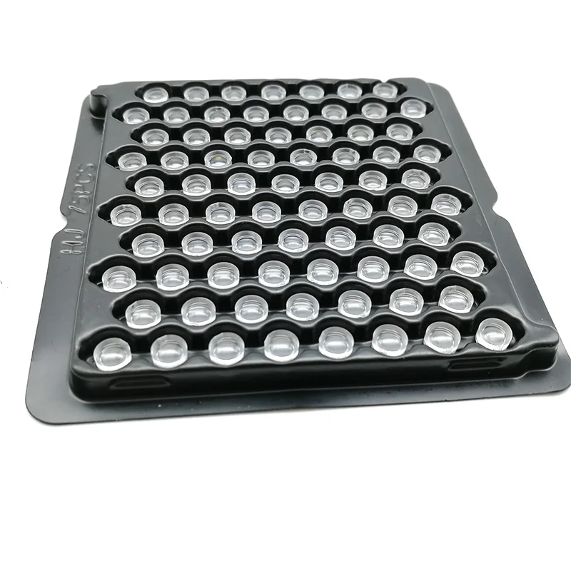 Пластиковые фокусирующие линзы F7 цветные с красной точкой для лазерной формы