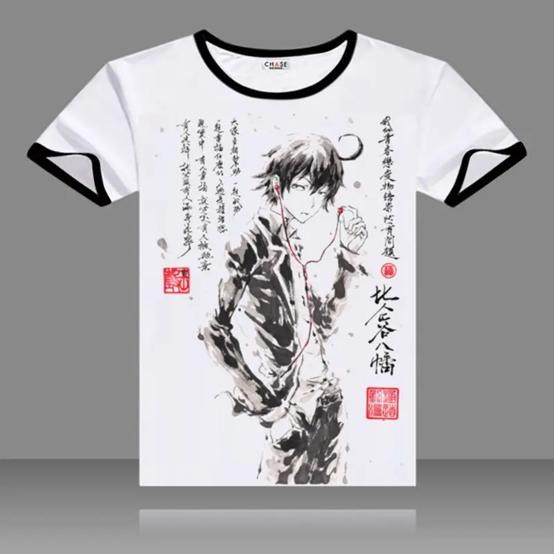 Yahari ore no seishun love kome wa machigatteiru/черные футболки с круглым вырезом и короткими