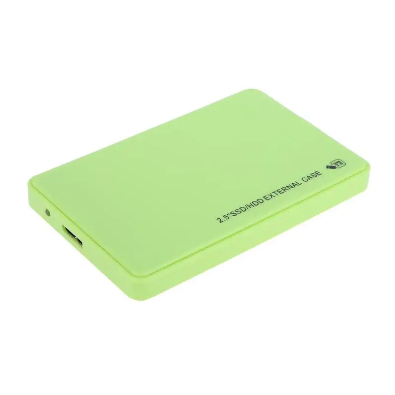 Green 2,5 дюймовый чехол для ноутбука SATA HDD для Sata USB 3,0 SSD HD жесткий диск Внешний корпус для Хранения Caddy Box с кабелем USB 3,0 - Цвет: Green