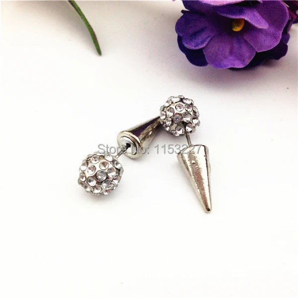 Новинка Запонки серебренные конструкции в стиле панк стимпанк мужские шипах со