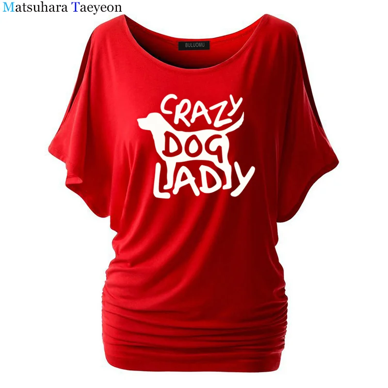 Модная женская футболка с надписью Crazy Dog Lady Повседневная хлопковая хипстерская