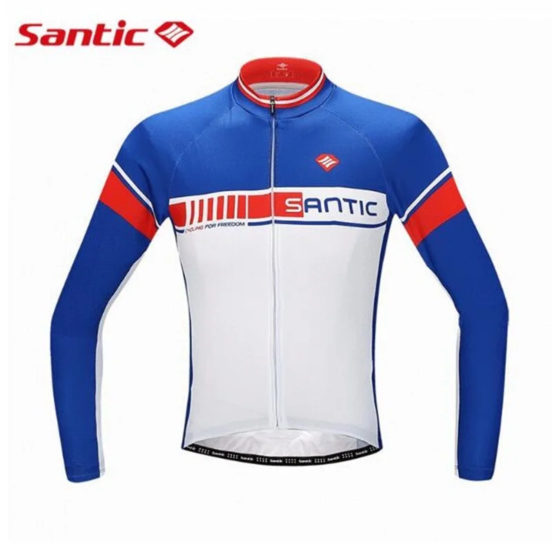 Santic Велоспорт Джерси с длинным рукавом Для мужчин анти-пот MTB bicycel Костюмы Ropa Ciclista