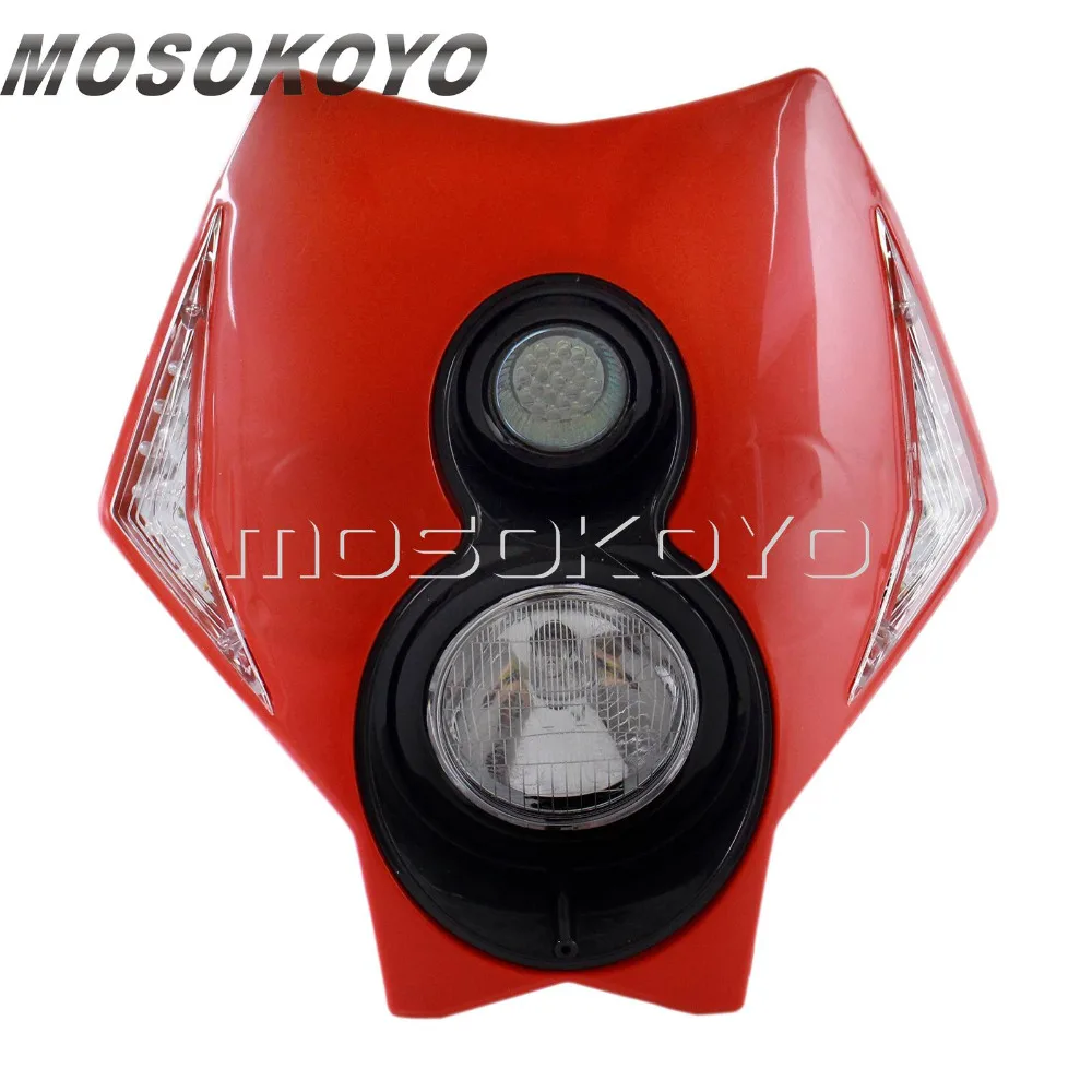 Красный Мотоцикл MX Enduro X2 светильник фара светодиодный индикатор для GasGas EC300 HONDA