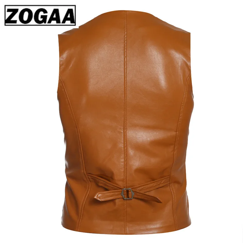 Жилет ZOGAA из натуральной овчины в стиле панк черная ветрозащитная мотоциклетная