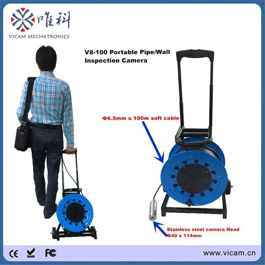 100 М Подводная трубка для видеокамеры осмотра 8 видеороликов | Безопасность и