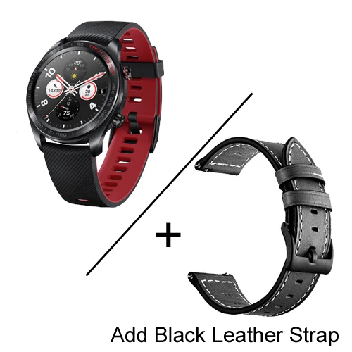 Black ad Black Strap Huawei Honor Watch Magic умные часы NFC gps 5ATM водонепроницаемый трекер сердечного ритма трекер сна работа 7 дней напоминание о сообщениях - Цвет: Black ad Black Strap
