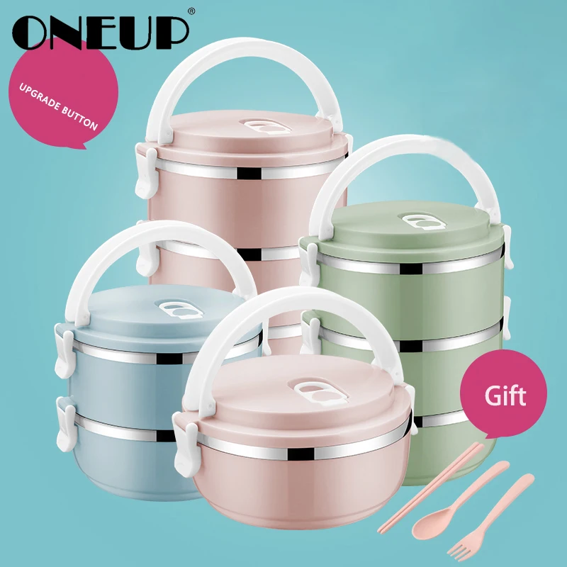 Ланч бокс ONEUP для детской термальной Бенто с отсеками аксессуары украшения дома